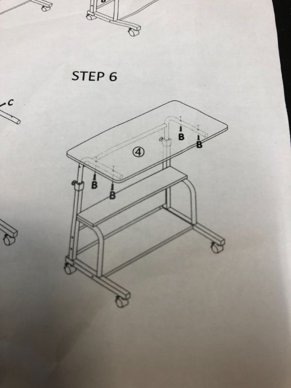 Photo 1 of WHITE ROLLING DESK WITH STORAGE