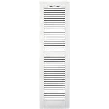 Photo 1 of 12 in. x 36 in. Open Louver Shutter Bright White #117
