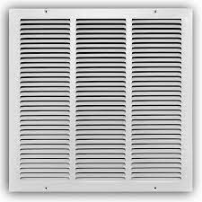 Photo 1 of 18 in. x 18 in. Steel Return Air Grille in White
