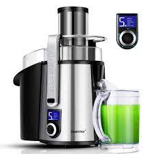 Photo 1 of 1000W 5-SPEED LCD Screen Centrifugal Juicer Machines Vegetable and Fruit, Healnitor Juice Extractor with Big Adjustable 3" Wide Chute, Easy Clean, BPA-Free, High Juice Yield, Silver
