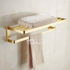 Photo 1 of old Wall Mount Bathroom Towel Rack With Shelf Luxury Brushed