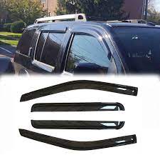 Photo 1 of 4pcs Outside Mount Tape On Dark Smoke Side Wind Deflector,Sun Rain Guards Ventvisor Window Visors fit for 2005-2012 Nissan Pathfinder 94512
