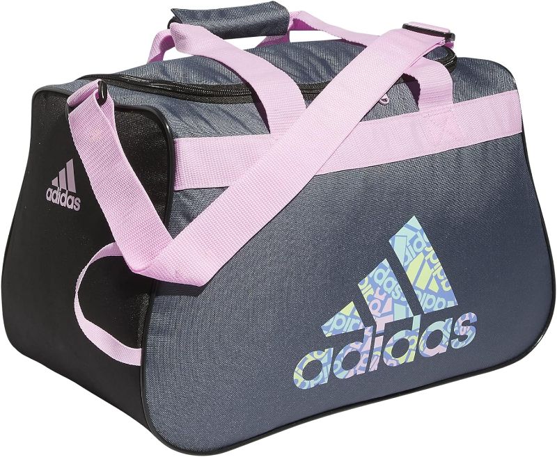 Photo 1 of adidas Diablo Small Duffel Bag, Onix Grey/Bliss Lilac Purple/Black, One Size
