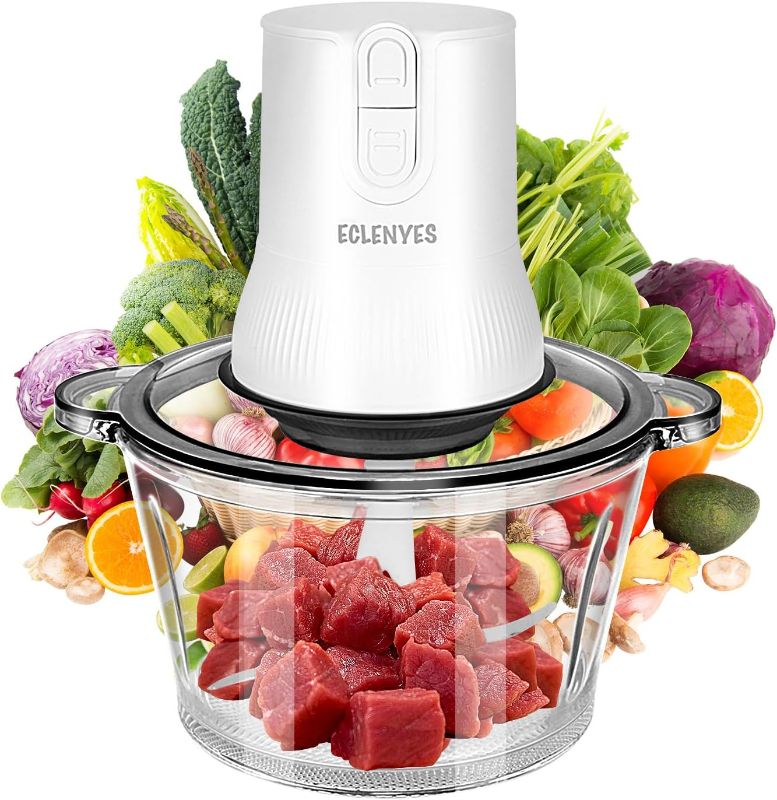 Photo 1 of Electric Food Processor, 2L Meat Grinder with 2 Speed Food Chopper & Vegetable Chopper, 8 Cup with Powerful 350W Food Chopper for Vegetables, Fruits, Meat, Nuts, Beans, etc?4 Sharp Blades?
