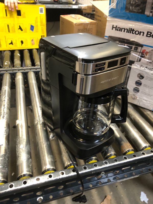 Photo 2 of Hamilton Beach Programmable Coffee Maker, 12 Cups, Front Access Easy Fill, Pause & Serve, 3 Brewing Options, Black (46310)