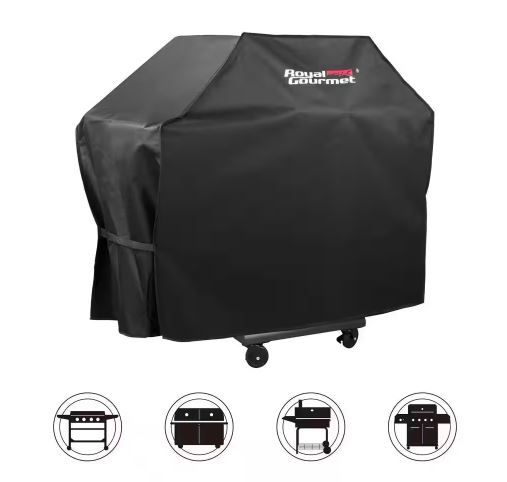 Photo 1 of 76 in. L Heavy-Duty Oxford BBQ Grill Cover
