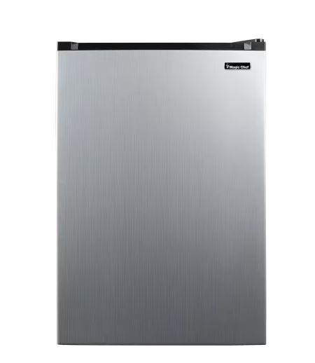 Photo 1 of 4.4 cu. ft. Mini Fridge in Stainless Steel Look without Freezer
