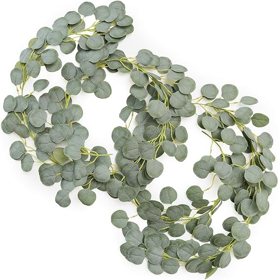 Photo 1 of 2Pack   Artificial Eucalyptus Leaves Greenery Garland
