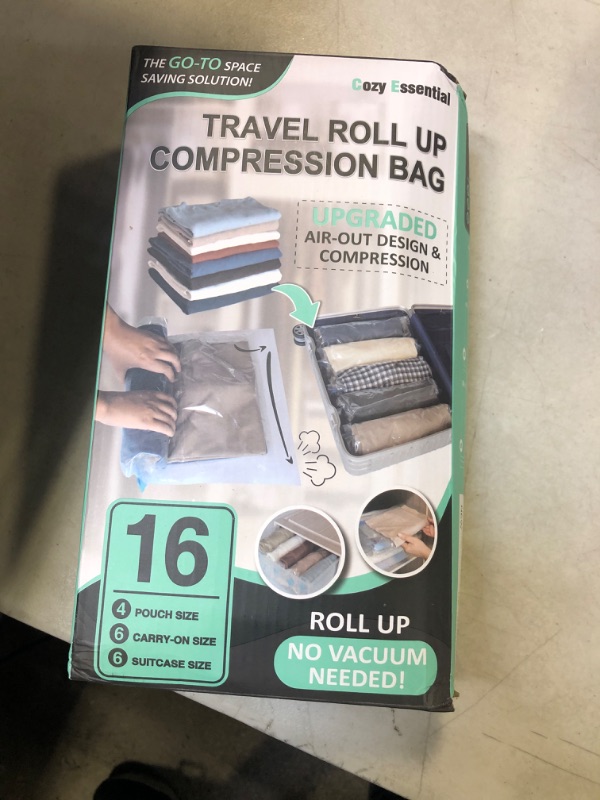 Photo 2 of 12 Travel Compression Bags Vacuum Packing, Roll Up Travel Space Saver Bags for Luggage, Cruise Ship Essentials (5 Large Roll/5 Medium Roll/2 Small Roll) Travel-Twelve Pack