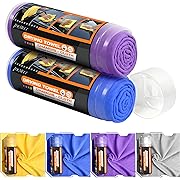 Photo 1 of 2 Pack Absorbent Car Drying Towel, 26"x17" Premium Chamois Cloth Shammy Towel for Vehicle, Super Soft Upholstery Cleaning Towel, Dust Remove, Pet, Scratch/Spot/Streak Free, Blue & Purple