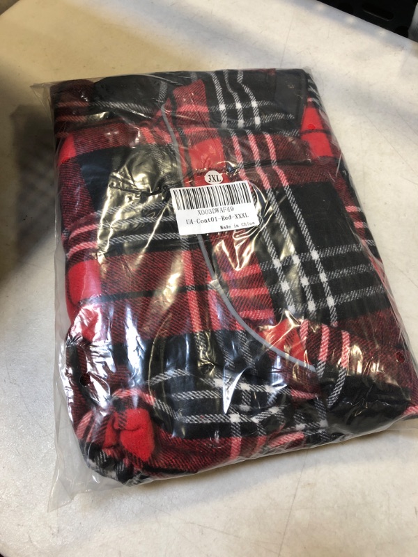 Photo 1 of 3XL--Uadonile Dog Coat British Style Plaid Christmas Jackets, Windproof Reversible,Reflective Dogs Winter Warn Snow Coat, Cold Weather Coats for Small Medium and Large Boy Girl 3XLarge(32.01'') Red plaid