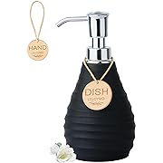 Photo 1 of 12oz Kitchen Soap Dispenser with Rust Proof Pump,Dish Soap Dispenser for Kitchen Sink, Hand Soap Dispenser Bathroom,Premium Thick Matte Black Plastic Soap Dispenser with Labels*******Factory Sealed
