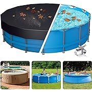 Photo 1 of 10 FT Pool Cover Round for Above Ground Pools?Inflatable Solar Pool Cover for Intex 28020E Easy Set Swimming Pools