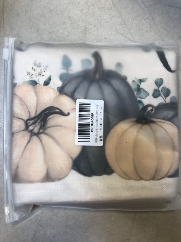 Photo 1 of AOFANGGO Set of 2 Fall Pillow Covers Autumn Decorative Throw Pillow Cases 12x20 Inch Thankful Pumpkins Cushion Covers Lumbar Pillows,Faux Linen,Thanksgiving,Home Décor