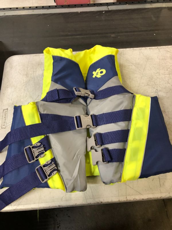 Photo 1 of ADULT L/XL NAVY/GREEN LIFE JACKET