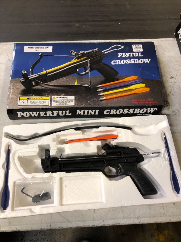 Photo 1 of Crossbow 50 lb. Mini Pistol Hand Held Gun Archery Hunting Cross Bow - MISSING ARROWS