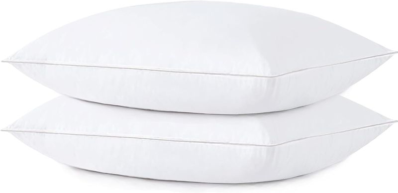 Photo 1 of Acteb Pillows Standard Size Set of 2 Pack Bed Basic Sleeping Pillow Medium Supportive & Soft for Side Back Stomach Sleeper 20x26in
