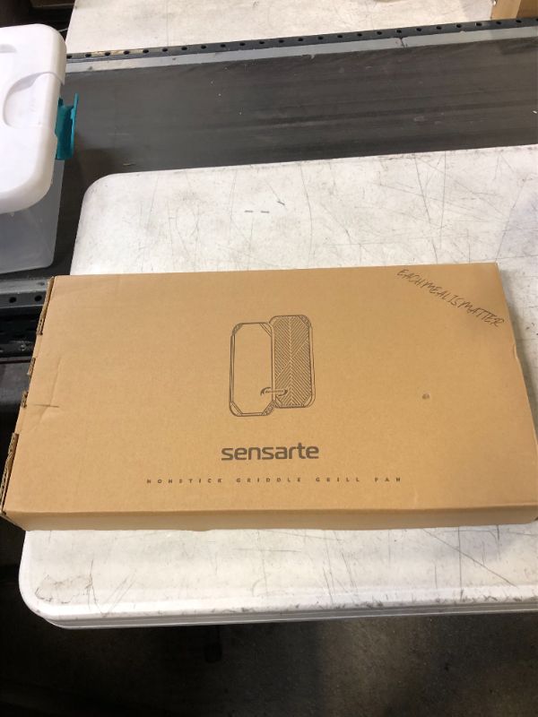 Photo 1 of SENSARTE Nonstick Griddle Grill Pan, Pro-Grid Reversible Grill & Griddle Pan, Two Burner Cast Aluminum Griddle, Portable for Indoor Stovetop or Outdoor Camping BBQ, 19.5" x 10.7"
