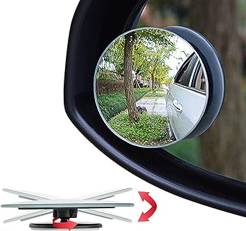 Photo 1 of Ampper Blind Spot Mirror, 2" Round HD Glass Frameless Convex Rear View Mirror, Pack of 2
