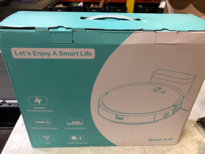 Photo 3 of Robot Vacuum and Mop Combo, 2 in 1 Robot Vacuum and Mopping, Robotic Vacuum, 2000Pa Max Suction, WiFi/App/Alexa, Self-Charging, Slim, Tangle-Free, Ideal for Hard Floor, Pet Hair and Low Pile Carpet