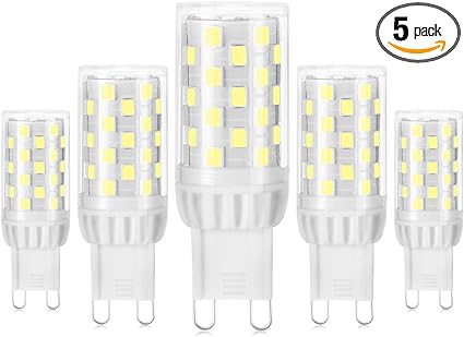 Photo 1 of Yomis G9 LED Bulb Dimmable Daylight White 6W Equivalent 40W 50W 60W Halogen Bulbs, 6000K, 540LM G9 Bi-pin Base Light, AC 120V CRI 