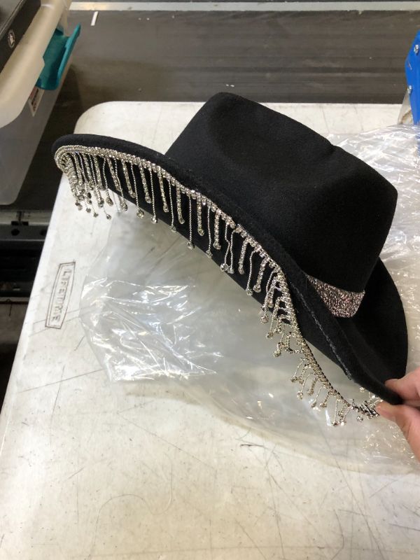 Photo 1 of COWGIRL HAT BLACK BLING NEW - DAMAGED