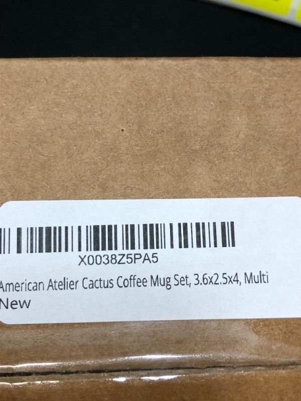 Photo 2 of American Atelier Cactus Coffee Mug Set, 3.6x2.5x4, Multi

