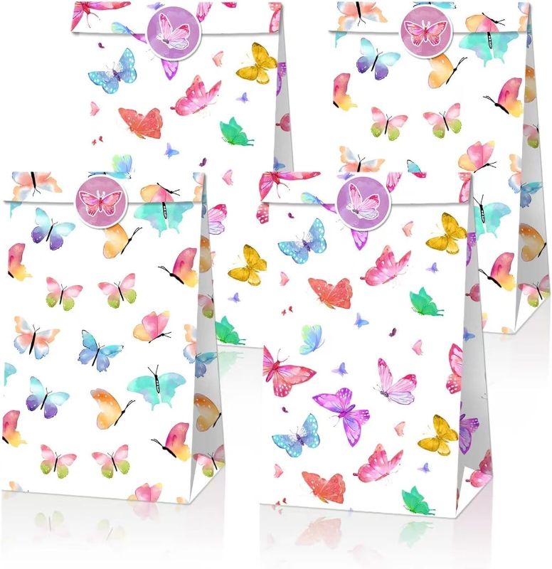 Photo 1 of Anor Wishlife Butterflies Party Paper Bag,Gift Bags,Candy Bags for Butterflies Theme Party,Decorations
