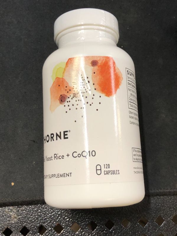 Photo 1 of Thorne Red Yeast Rice + CoQ10 - Maintain Healthy Cholesterol Levels and Supports Cardiovascular Health - Gluten-Free, Dairy-Free - 120 Capsules EXP 06/2025