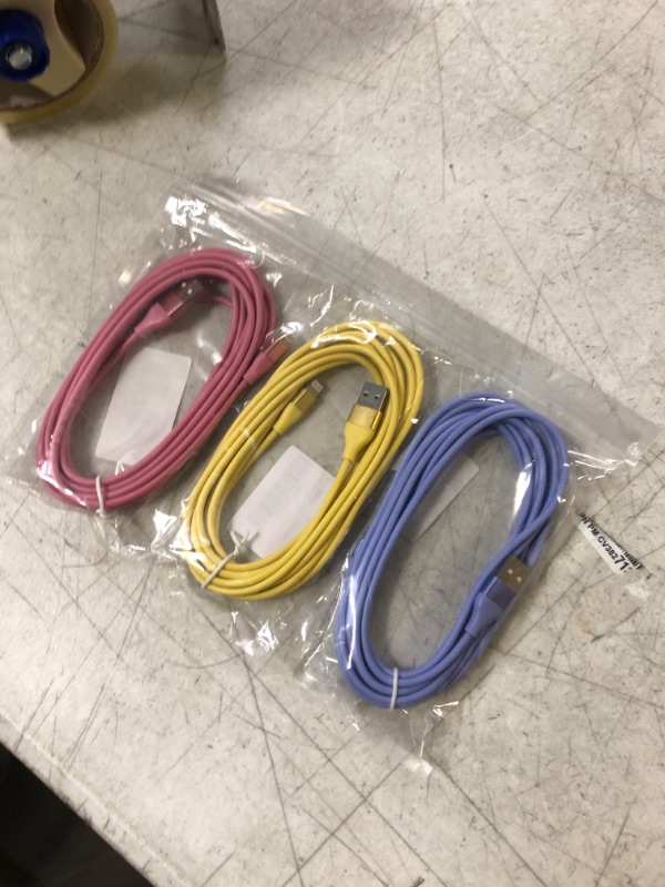 Photo 2 of [Apple MFi Certified] iPhone Charger 3Pack 10FT Lightning Cable Fast Charging iPhone Charger Cord Compatible with iPhone 14 13 12 11 Pro Max XR XS X 8 7 6 Plus SE and More - Colorful
