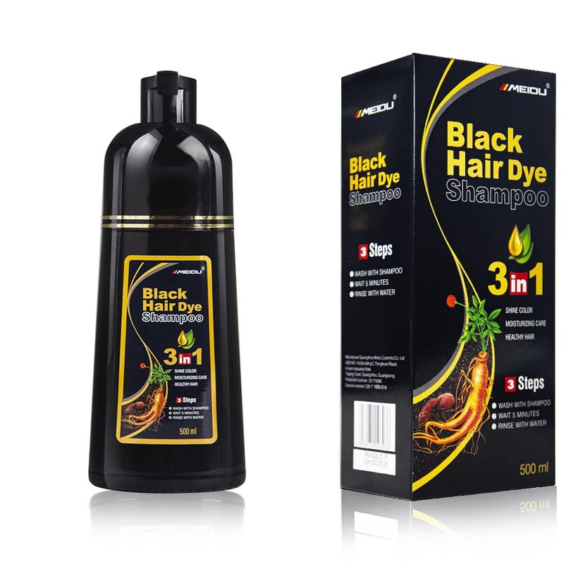 Photo 1 of 3 In-1 Black Instant Hair Color Shampoo For Gray Hair - Instant Hair Dye Shampoo 3 In 1 - 100% Grey Coverage - Easy Hair Dye Shampoo, Herbal Coloring In Minutes For Women & Men (coffee)
