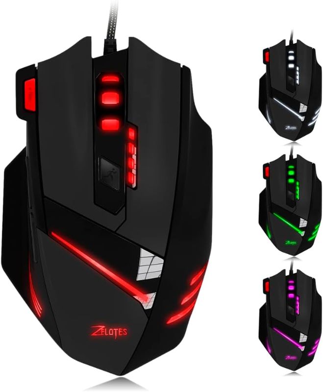 Photo 1 of Wired Large Gaming Mice with USB Plug for Gamer Cyclic Breathing LED Light Mouse Suitable for Gaming Working Writing Home Office?130 * 81.5 * 39.8mm?
