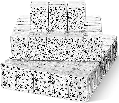 Photo 1 of 120 Pcs Dog Paw Printed Facial Tissues Travel and Soft Pocket Size Tissues for Holiday Travel Supplies Daily Use, 8 Tissues Per Pack, 3 Layers
