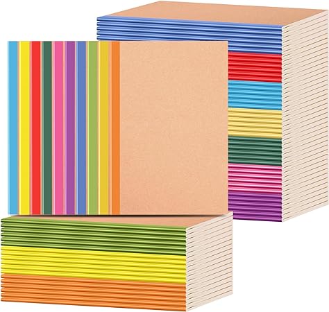 Photo 1 of YOTNUS 60 Pack A5 Kraft Cover Composition-Notebooks-Journal-Bulk, 60 Pages College Ruled Lined Paper Journal Bulk for Kids, Traveler, Students, Office, School Supplies
