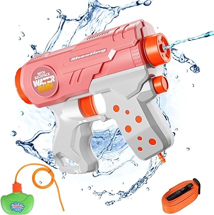 Photo 1 of Electric Water Gun for Kids Toddlers, Automatic Squirt Gun - with 300cc Water Tank, AA Battery Powered, Pink Water Blaster Soaker for Outdoor Party Pool Toys for Girls Boys Age 3 4 5 6 7 9 10 11 8-12
