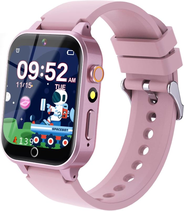 Photo 1 of Kids Smart Watch Gift for Girls Age 5-12, 26 Games HD Touch Screen Watches with Video Camera Music Player Pedometer Flashlight 12/24 hr Educational Toys Birthday Gifts for Girls Ages 7 8 9 10

