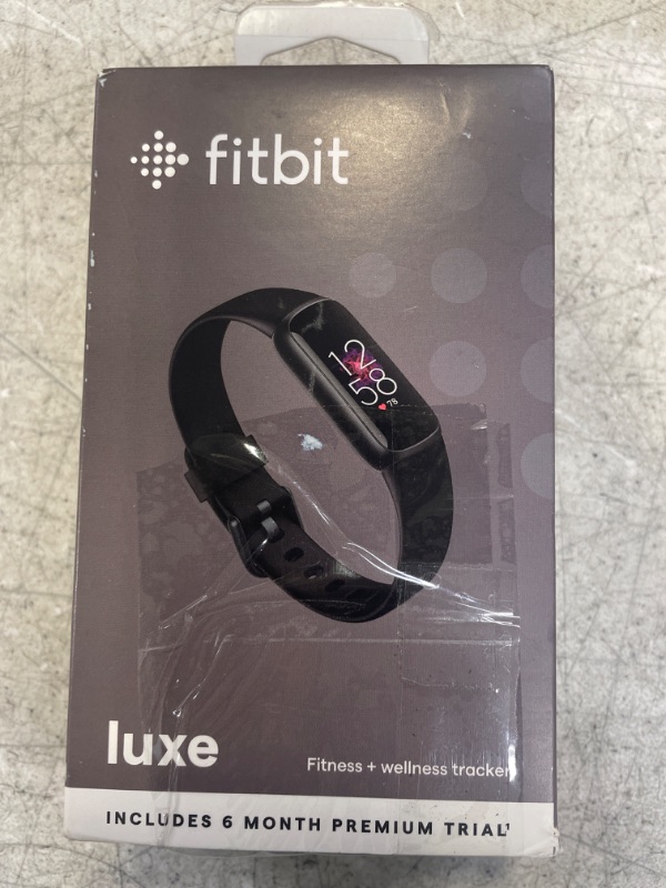 Photo 1 of Fitbit Luxe Fitness and Wellness Tracker with Stress Management, Sleep Tracking and 24/7 Heart Rate, Black/Graphite, One Size (S & L Bands Included)