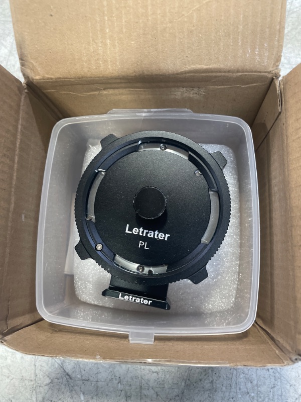 Photo 2 of Letrater PL Lens Mount Adapter, PL to Sony E/NEX Mount Cameras A7S3/FS7/5/FX9 /A7R4/R3/a Series/Nex Series (PL-E/PL-NEX Black)
