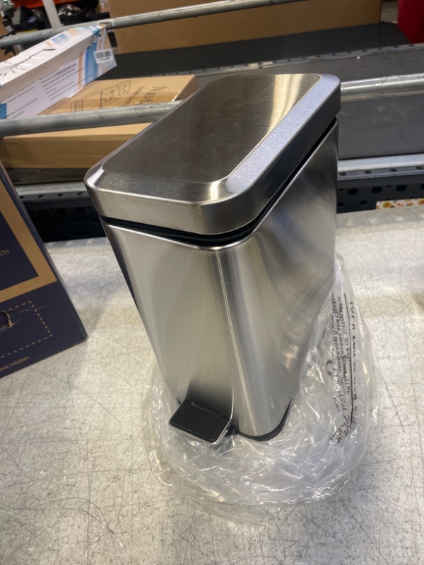 Photo 1 of 1.3 GALLON STAINLESS STEEL SMALL STEP TRASH CAN 