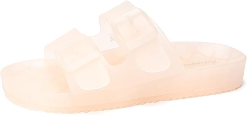 Photo 1 of FUNKYMONKEY Women's Comfort Slides Double Buckle Adjustable EVA Flat Sandals 8
