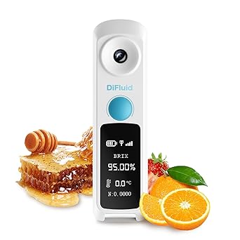 Photo 1 of DiFluid Ultimate Digital Refractometer and Concentration Meter, 0-95% Range, ±0.1% Precision, 0.05% Resolution, Refractive Index, Honey,Waterproof, Rechargeable and Portable, Fluid Digitizer
