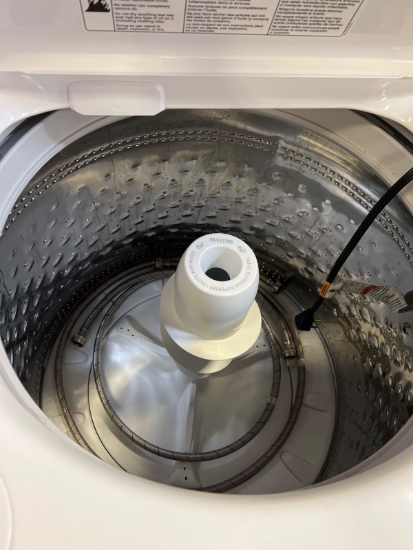 Photo 3 of Maytag 4.5-cu ft High Efficiency Agitator Top-Load Washer (White)
Model #MVW4505MW