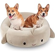 Photo 1 of 24 Inch Medium Pet Bed, Soft Squishy and Cuddly Shark Plush Pet Beds for Smallow Dogs&Cats(Shark)**Factory Sealed