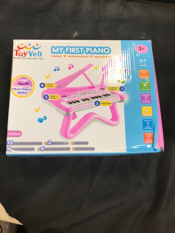 Photo 1 of ToyVelt Toy Piano for Toddler Girls – Cute Piano for Kids with Built-in Microphone & Music Modes - Best Birthday Gifts for 3 4 5 Year Old Girls – Educational Keyboard Musical Instrument Toys
