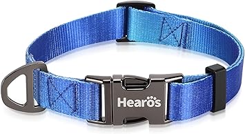 Photo 1 of 
Hearos Dog Collar Ombre Color,Soft Buckle Comfortable Nylon Adjustable Pet Collars for Large,Medium,Small Puppy Dogs (Blue, Small)Hearos Dog Collar Ombre Color,Soft Buckle Comfortable Nylon Adjustable Pet Collars SMALL