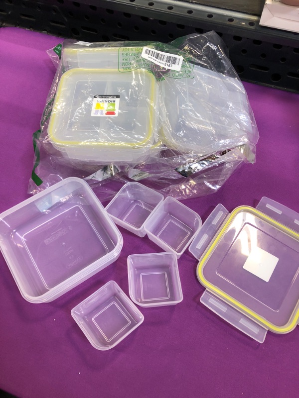 Photo 1 of  SET OF PLASTIC FOOD STORAGE WITH DIVIDERS