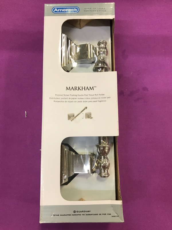 Photo 1 of Amerock Corp BH26517PN Markham Tissue Roll Holder, 9-5/16", Polished Nickel