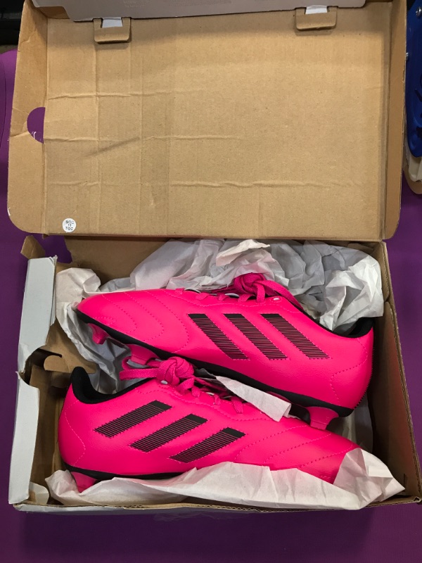 Photo 2 of Adidas Youth Girl's Goletto VIII FG J Team Soccer Shoe in Pink/Black/Black Size 5 Medium
