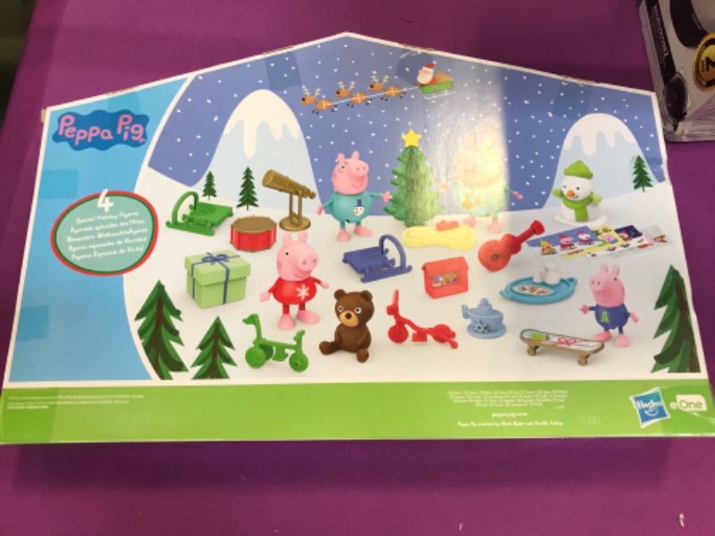 Photo 2 of Peppa Pig Peppa’s Advent Calendar Toy, 45 x 91 Cm (Open); 24 Items Include 4 Holiday Family Figures; Ages 3 and Up