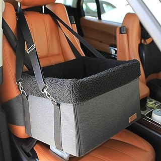 Photo 1 of Apollo Walker Dog Car Seats Dog Booster Seat with Removable Fleece Liner Foldable Design for Small Pets (Grey)